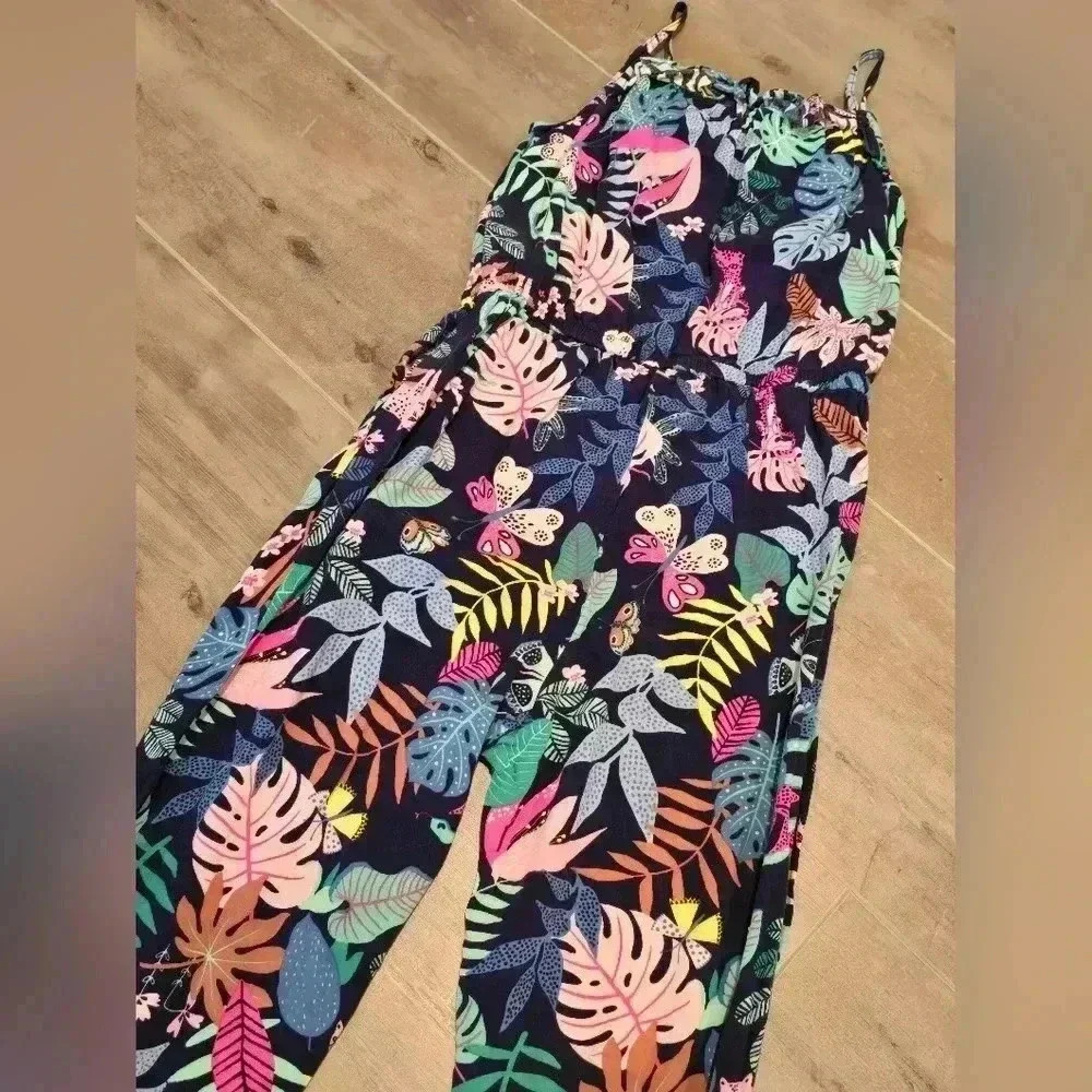H&M Hawaiian Print Girls Size 6-7y Jumpsuit - Picture 10 of 11